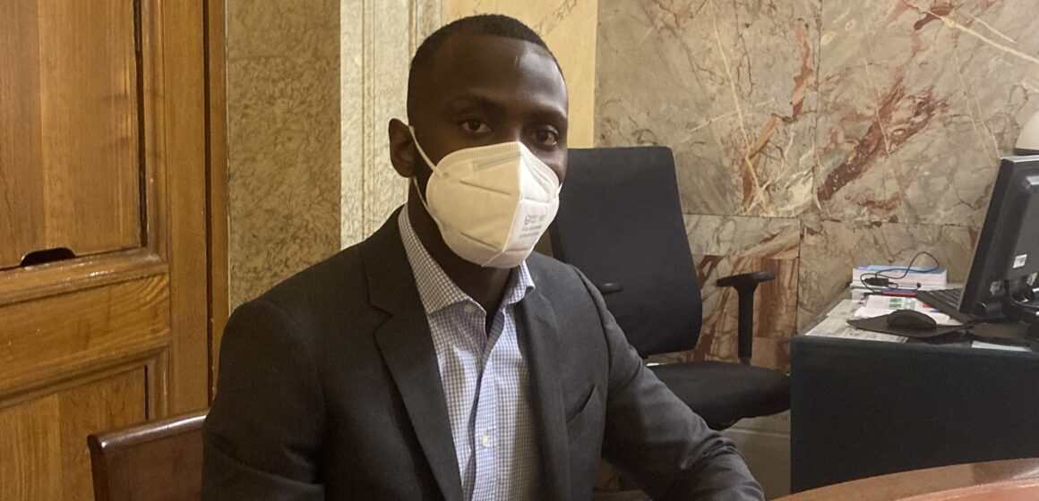Lénaïc Adam 2 décembre, Assemblée nationale. Lenaïck Adam, député LREM de Guyane, auteur du rapport sur la vie chère en Outre-mer.